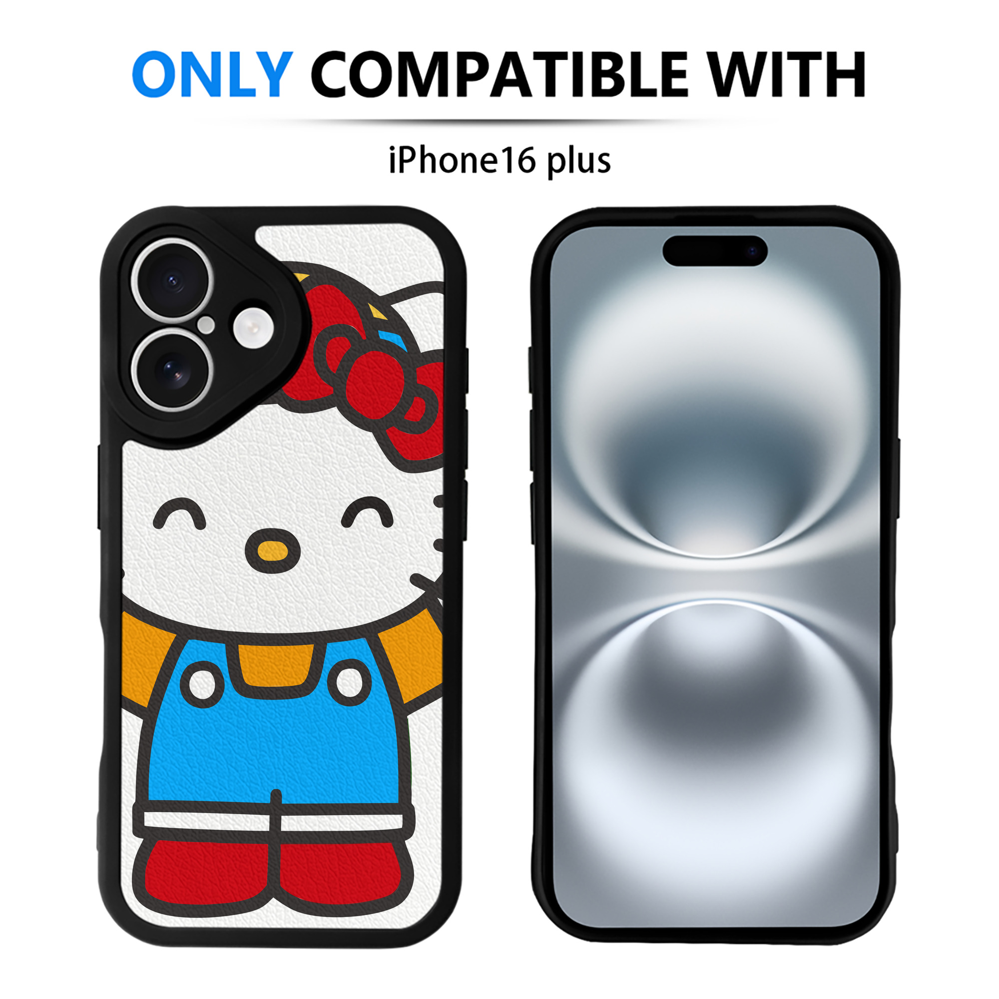 （画像用） Hello Kitty ハローキティ 【iPhone 16シリーズ対応】シリコンスマホケース（レザー調） 材質：シリコン
